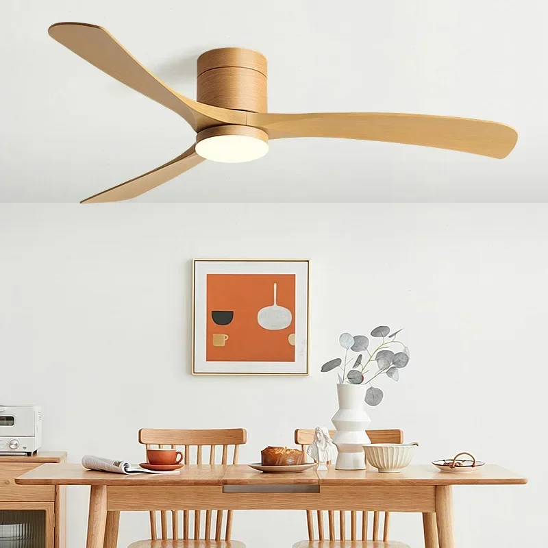 36/46/56 Inch Low Profile Ceiling Fan Light 3 ABS Blades DC Motor Remote Control LED Dining Room Bedroom Living Room 110V 220V