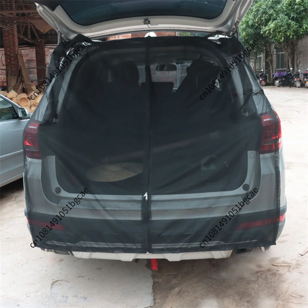 Trunk Sunshade Cover Mesh Boot Door Privacy Curtains Car Mosquito Net Magnetic Curtains Insect-proof Curtain AUV Accessories