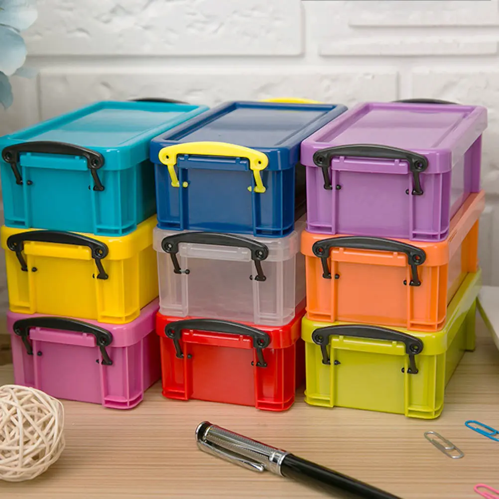 

3Pcs Portable Household Storage Box Fine Workmanship Smooth Polishing Good Sealing for Small Ornaments Home Organizer