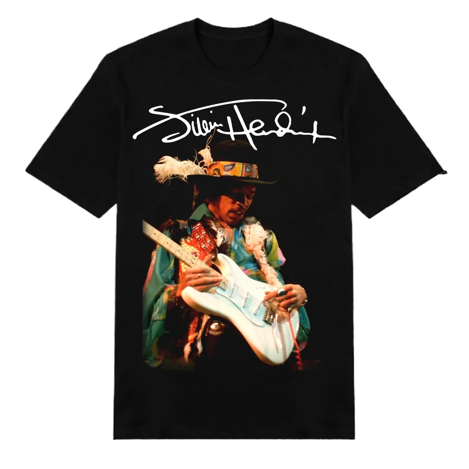 Camiseta Casual Unisex de Algodón con Estampado Neutral Negro de Jimmy Hendrix, Primavera/Verano 2026, Regalo para Fans