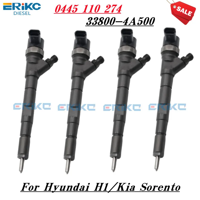 0445110274 Common Rail Injector 33800-4A500 Diesel Fuel Nozzle 0 445 110 274 For Hyundai H1 Kia Sorento 338004A500 0986435180