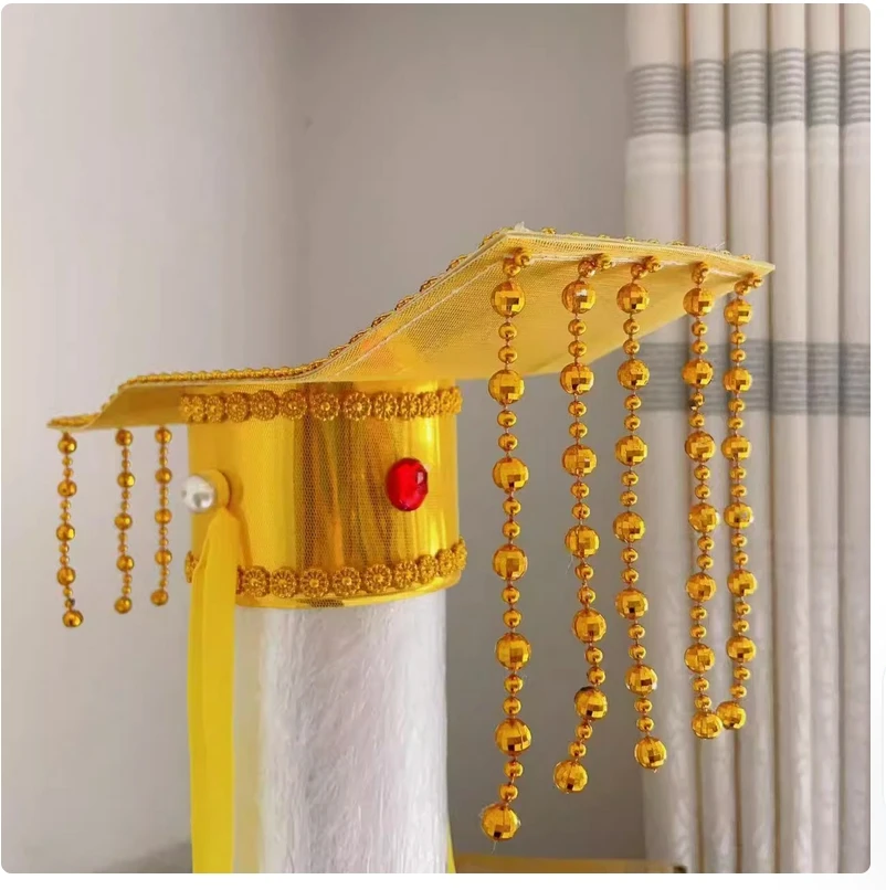 

Нефритовая шляпа императора Его Величество, шляпа желтого императора, корона принца, шляпа для выступлений для взрослых и детей династии Хань