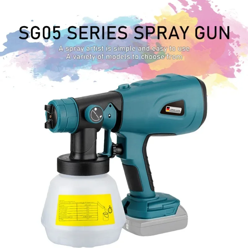 Cordless Paint Spray Tool Multiple Spray Modes Car Furniture Paint Sprayer Electric Tool for Makita BL1830 Battery (No Battery)