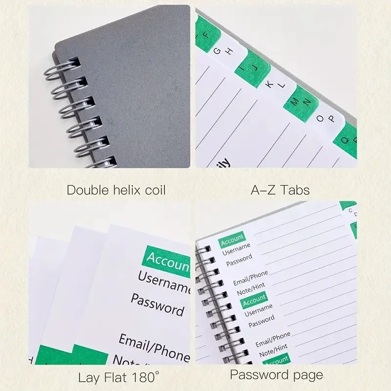 Journal & Organizer Notebook Password Keeper Book Notebooks MINI-Size Notepad Writing Pads Office School Supplies