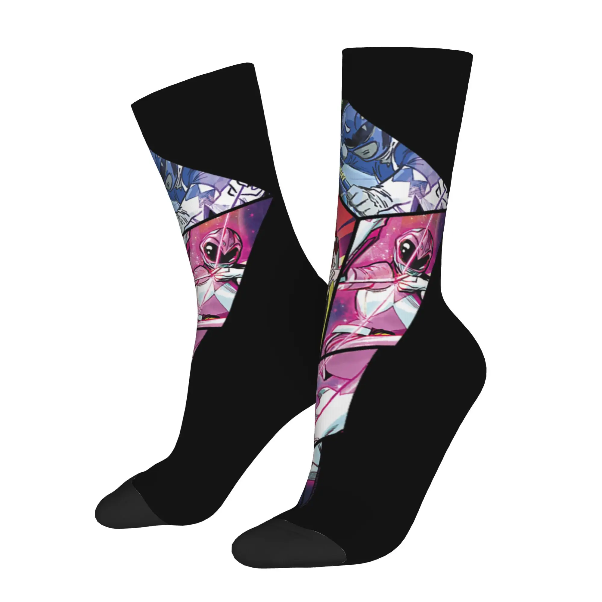 sports socks Power Rangers Retro Full On Megazord Float Tank Top Retro  Hip Hop Novelty Casual Crew Crazy Sock