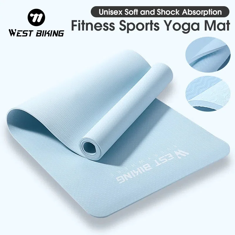 WEST BIKING Soft Sports Yoga Mats Man Woman Fitness Anti-Slip Shock Absorption Mat Indoor Exercise Pilates Waterproof Yoga Mats