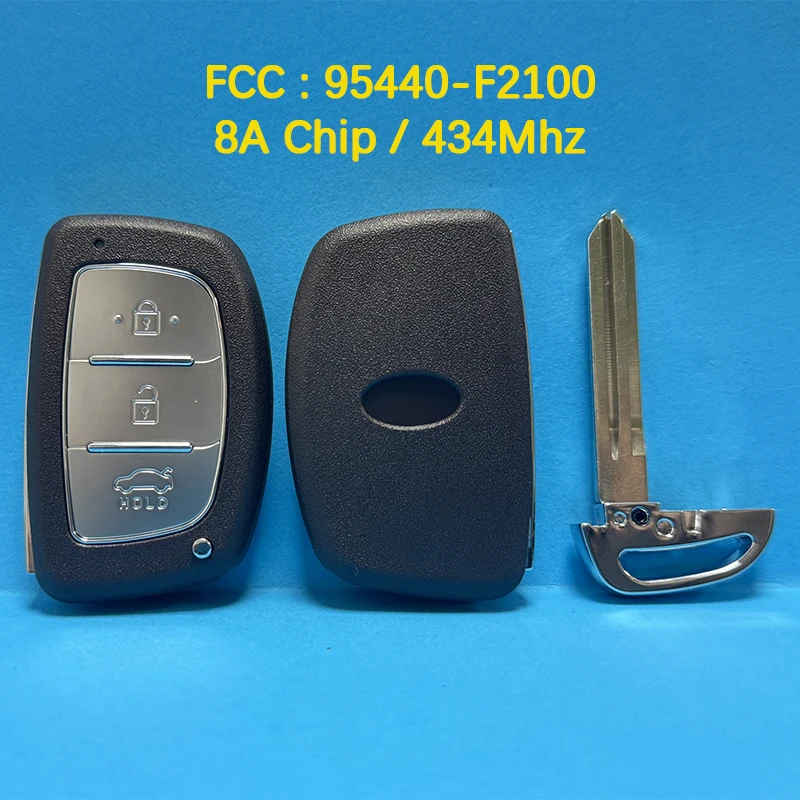CN020149 Aftermarket 3 Buttons Smart Remote Key FCC 95440-F2100 FG00140 8A Chip 433 MHz Keyless Go For Hyundai Elantra 2017-2018