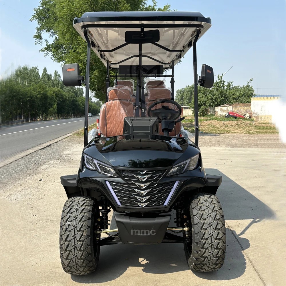 6 Seater Electric Lift Golf Cart Hunting Cart with Powerful 5KW AC Motor Controller Lithium Battery Electric Golf Cart 4 Seater