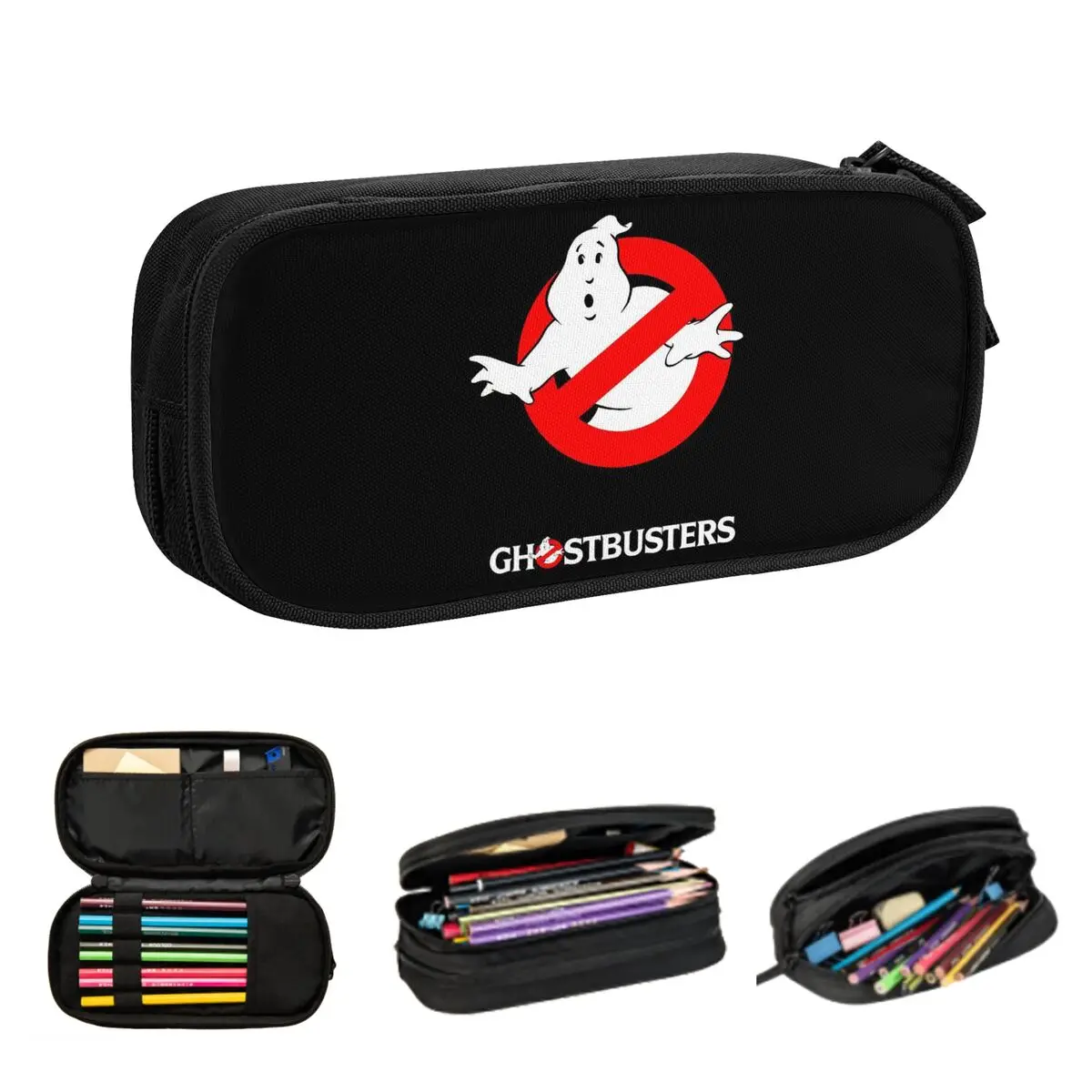 Пеналы с логотипом The GhostBusters для школьников, школьная коробка для ручек, сумка для карандашей, большая сумка для хранения, держатель для ручек