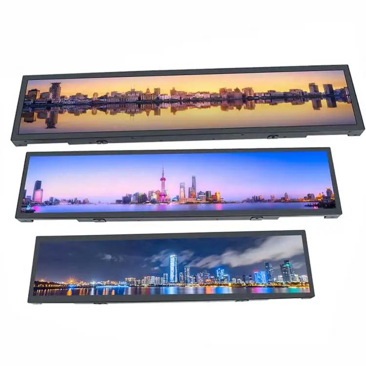 New 19/21/24/28//29/36/43/46/ Inch Lcd Screen Stretched Bar Digital Shelf Display/edge Display/wide Lcd Panel Sign