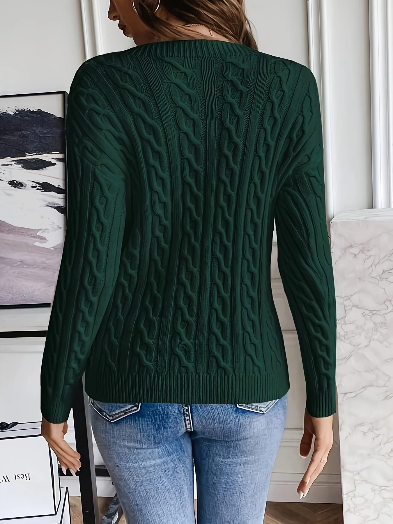 2024 new casual and versatile knitted pullover sweater