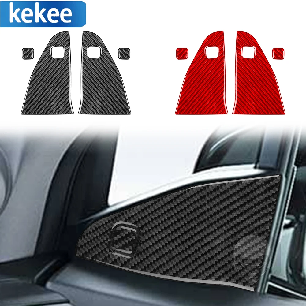 

For Honda Passport Pilot 2016-2023 Carbon Fiber Car Door Window Inner Triangle A-Pillar Trim Sticker Accessories For Vehicle