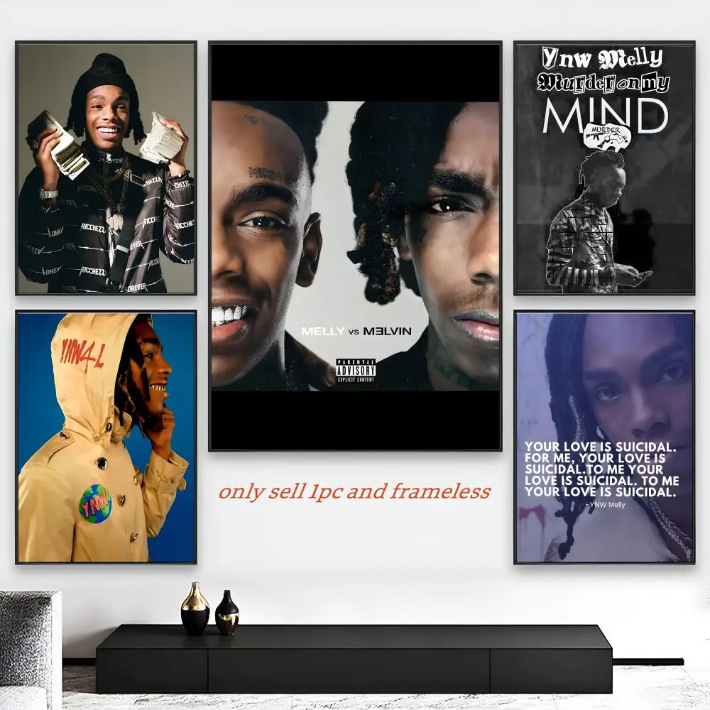 Hip Hop Rapper YNW Melly Poster HD Self-Adhesive Wall Decor Home Office Dorm Bedroom & More Ideal Gift Choice