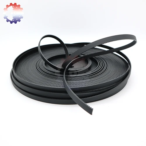 Imagen 2 del producto Correa de distribución abierta 2GT, núcleo de acero de poliuretano negro, correa PU GT2, ancho de 6mm, 2MGT, cinturones de 10mm, correa abierta de 15mm y 2M, correa de impresora 3D