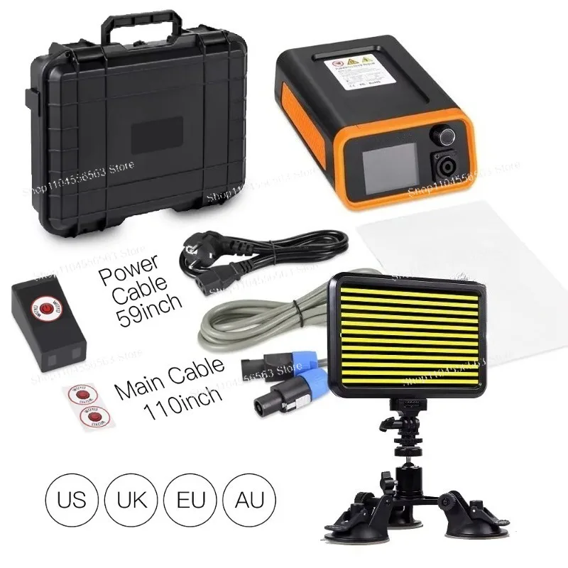 PDR 007 110V/220V Car Dent Repair Kit: Induction Hot Box Heater + PDR010 Light, Auto Dent Removal Tool
