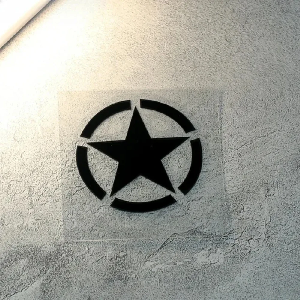 1Pc Leger Vijf-Puntige Ster Refit Stickers Motorfiets Stickers Voor Brandstoftank Spatbord Waterdichte Race Helm Creatieve Auto Stickers