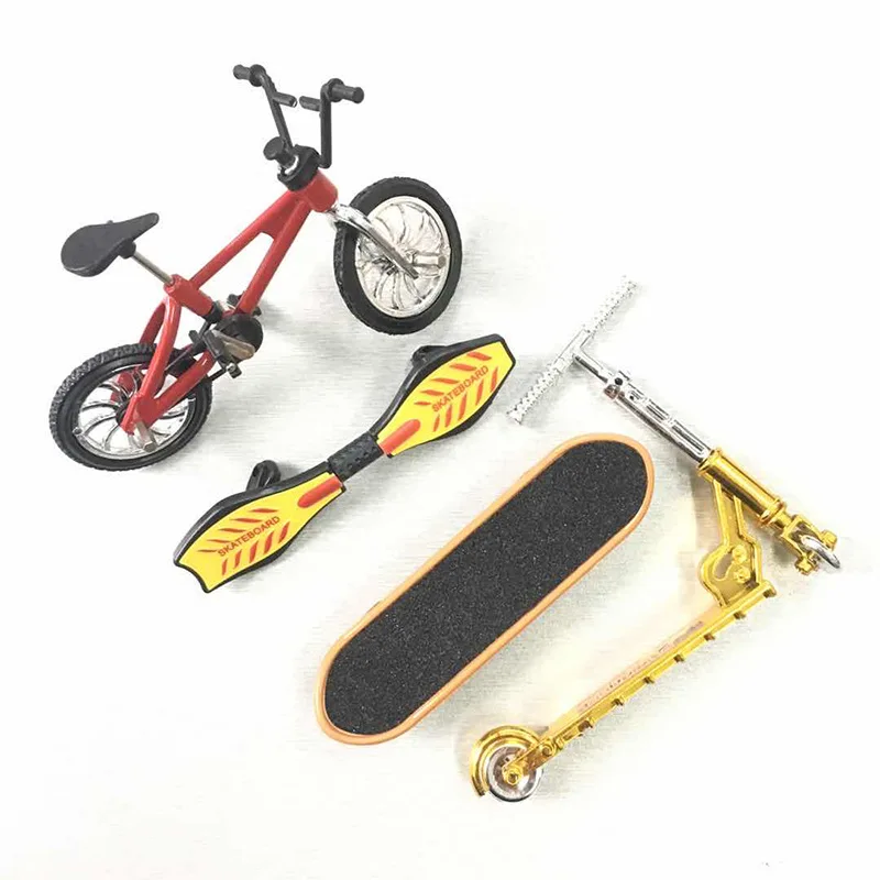 Finger Bike Finger Skateboard Toys Set Simulation Bike Model Desktop Game Toys Accessories Children's Stress Relief Toys