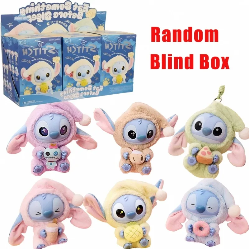 

New Stitch Eat Something Before Sleep Series Blind Box Plush Dolls Pendant Cute Doll Ornament Mystery Box Surprise Toy Gift
