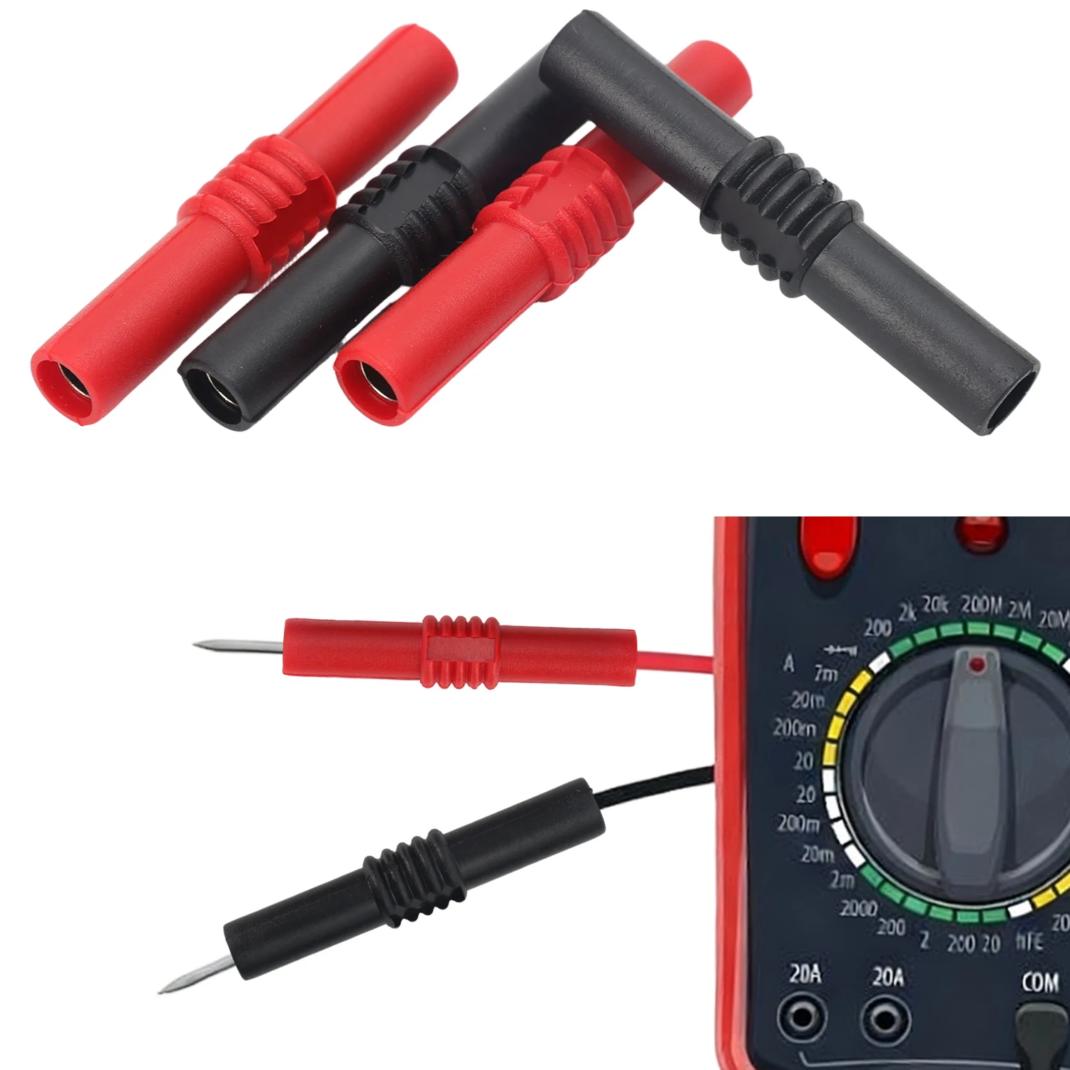 20/2 قطعة معزول 4 مللي متر الموز التوصيل المقرنة أنثى إلى أنثى الموز المقبس وصلة مرفاع تمديد ل المتكلم اختبار يؤدي #3