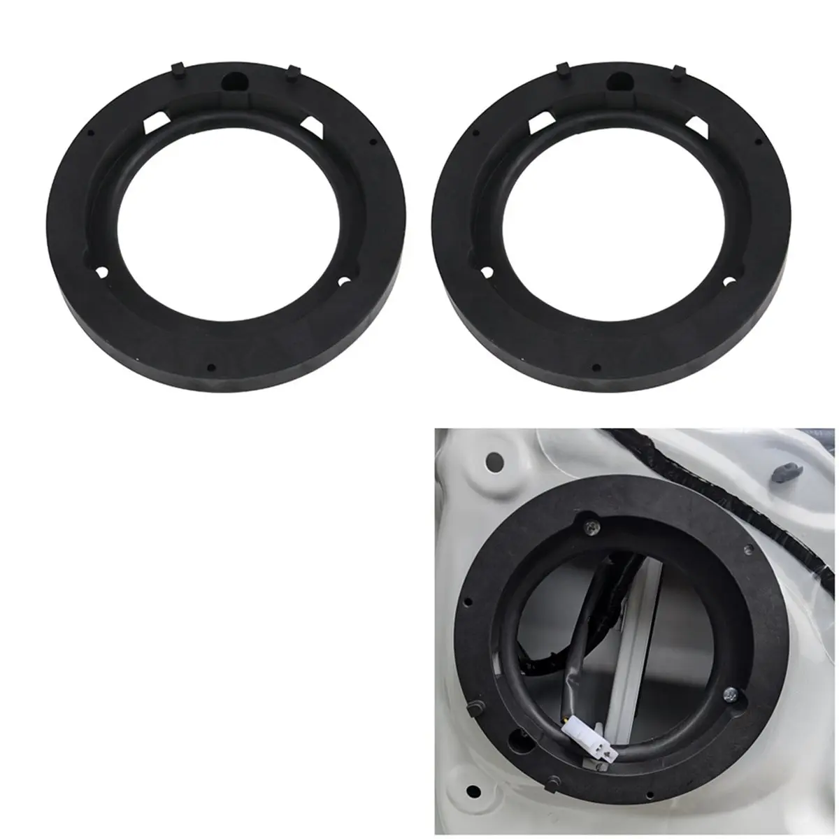 #49M Automotive Parts & Accessories,Car Speaker Mounts for Suzuki Jimny JB64 2018-2024 6.3inch (Black) view 4