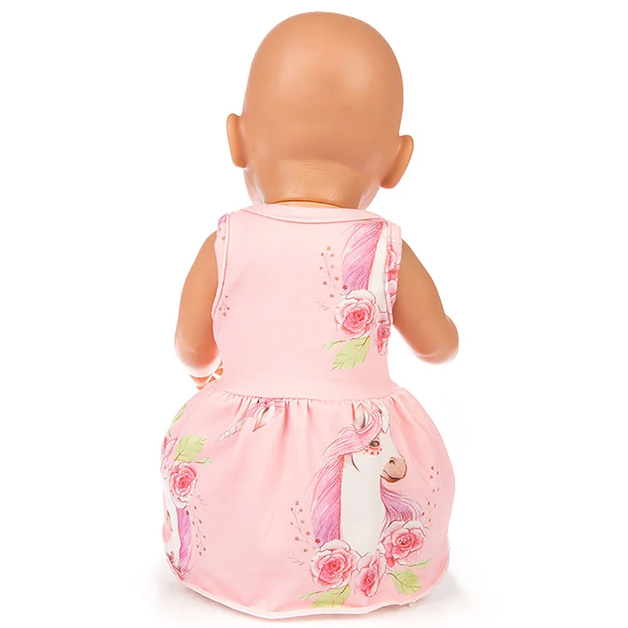 새로운 43cm 생후 아기 인형 옷 드레스 18인치 1/3 BJD 인형 소녀용 미국 인형 옷 어린이 휴일 선물