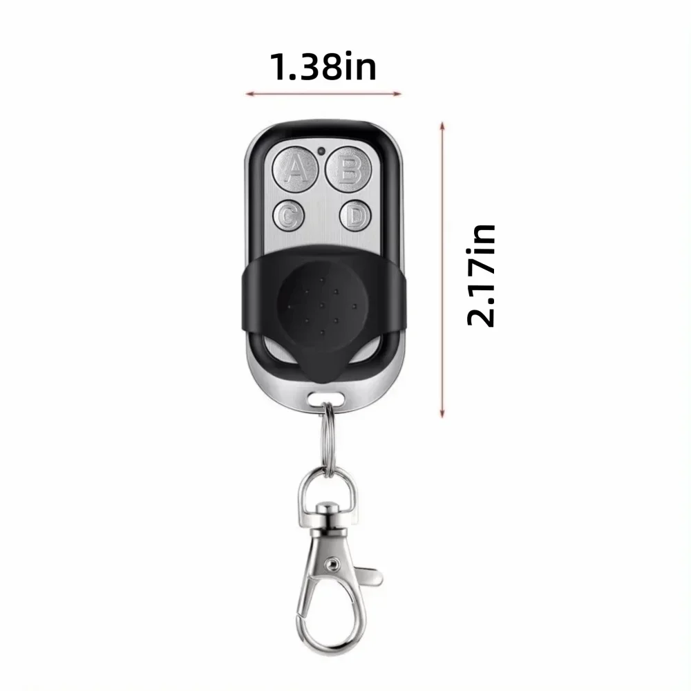 433MHz Remote Control Garage Door Remote Control 4 Buttons Wireless Duplicate Remote Control Metal Garage Door Opener