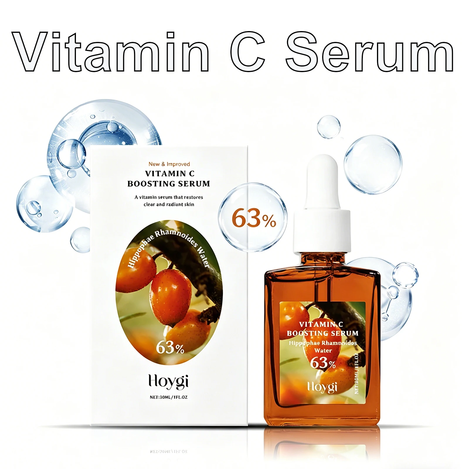 Suero de vitamina C, iluminador, hidratante, reafirmante, reduce las manchas oscuras, hidratante suave, suero facial diario para una piel radiante, 30ml