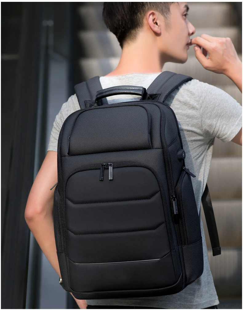 Fenruien Waterproof Backpacks USB Charging School Bag Anti-theft Men Backpack Fit 15.6 Inch Laptop Travel Backpack High Capacity