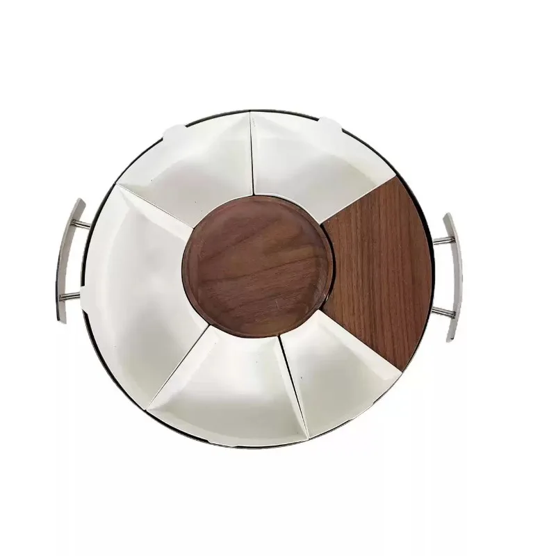 Light Luxury Stainless Steel Snack Plate Multi Purpose Tray For Tea Dessert Table Decor Storage Ornament