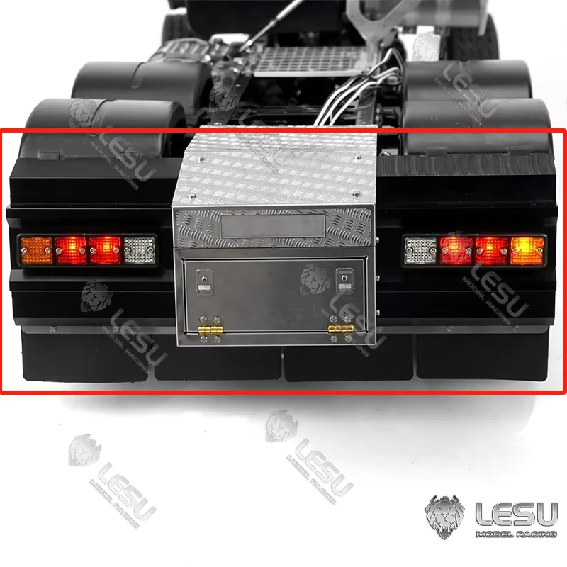 LESU 1/14 Tamiya FH16 tractor truck model toy tail beam with tool box tail light set S-1278