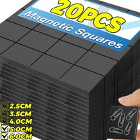 5/20PCS Magnetic Self Adhesive Sheets Soft Rubber Magnetic Stickers for Refrigerator Blackboard Office DIY Craft Decoration