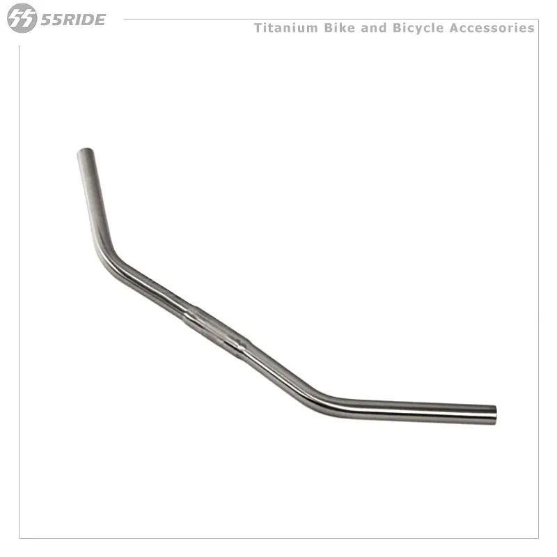 Titanium Alloy Durable Bike Trekking Handlebar, 25.4 / 31.8, width 700mm, Open Bar No Rise, Silver