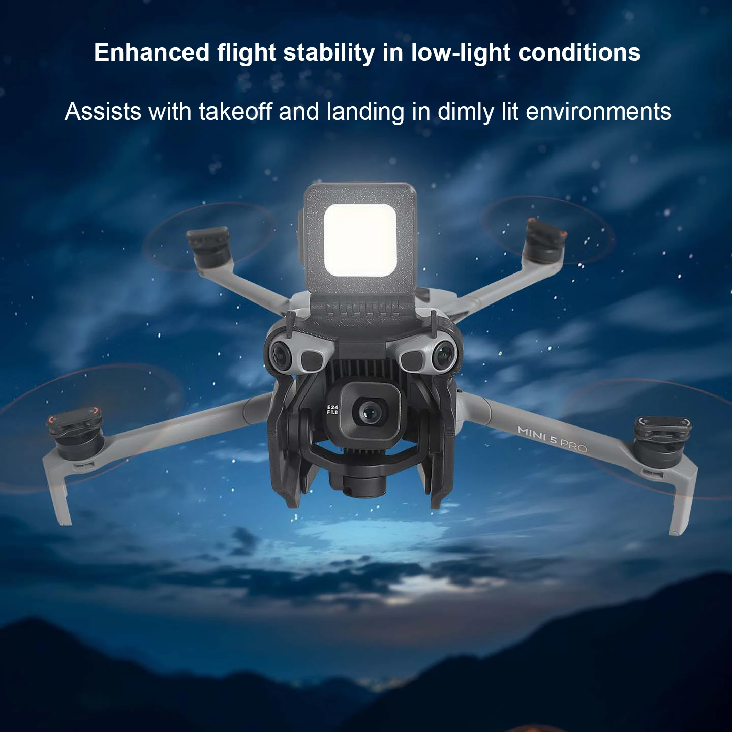 

LED Navigation Light & gimbal camera Guard for DJI mini 5pro, 2-in-1 Protective Cover with 3 Lighting Modes for Night Flying
