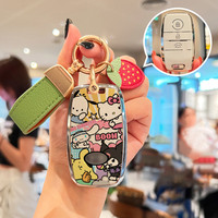 Car Key Case Full Cover Sanrio Family For KIA Sportage Cerato Optima K2 K3 K4 K5 Rio Picanto K2 Soul Sorento Ski Sedona