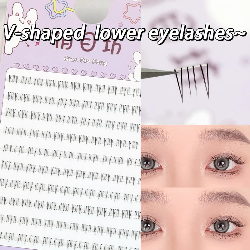 10 Rows 5-7mm Air Lower Eyelashes Fairy Fake LashesSegmented Natural Under Lashes Manga Bottom Lashes Makeup Eyelash Makeup Tool