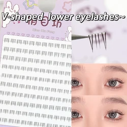 10 Rows 5-7mm Air Lower Eyelashes Fairy Fake LashesSegmented Natural Under Lashes Manga Bottom Lashes Makeup Eyelash Makeup Tool