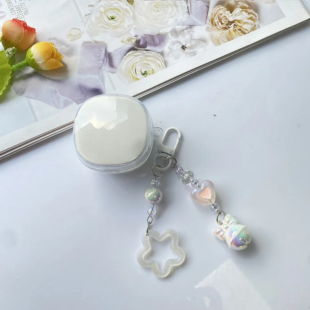 حافظة شفافة لهاتف سامسونج جالاكسي براعم لايف / 2pro /Buds FE حافظة كرتونية ستار سماعة غطاء سيليكون لهاتف جالاكسي Buds2 pro