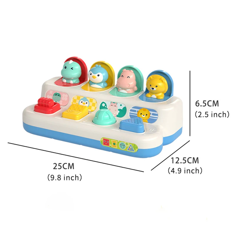 Baby Finger Exercise Pop-Up Switch Box Color Shape Sorting Game Geometric Matching Early Learning Education Toys for Babies Gift