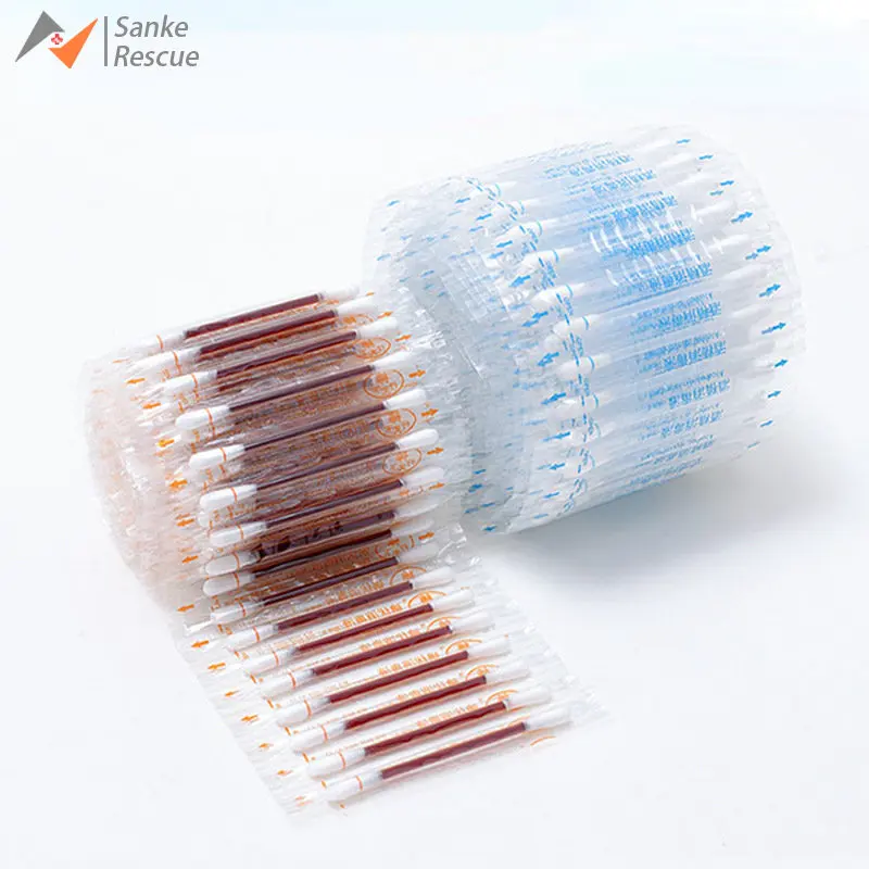 Disposable Medical Iodine Cotton Stick Iodine Disinfected Cotton Swab Cleaning Care Wound Swabs Aid First Aid Kit Supplie ifak