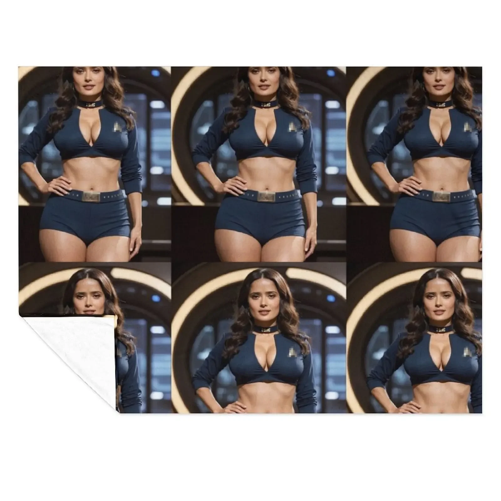 

salma hayek art Throw Blanket For Sofa Thin cosplay anime Fashion Sofas Summer Blankets