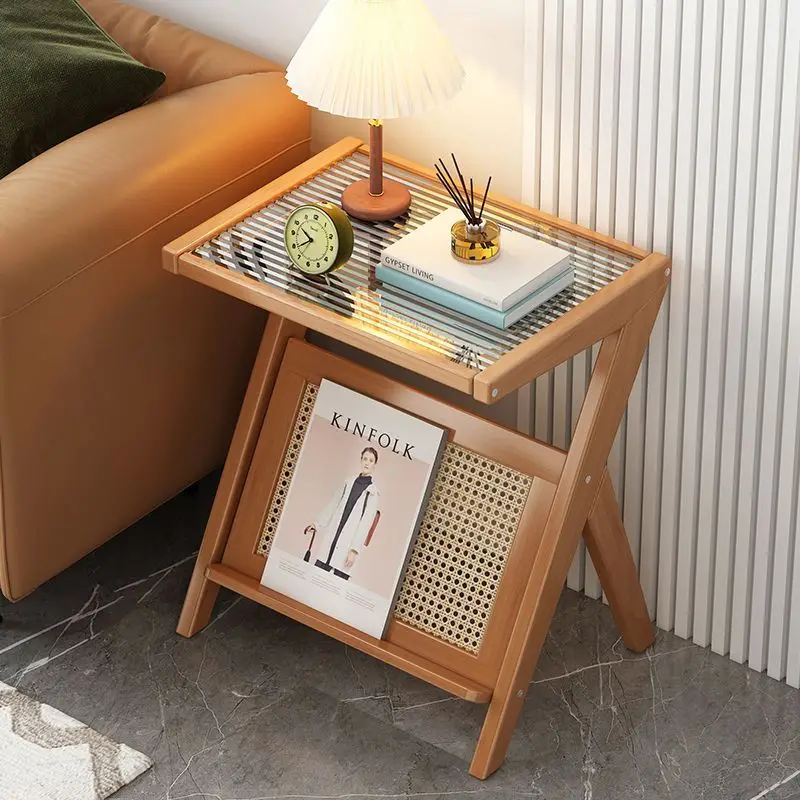 

Creative Arcade Glass Side Table - Small Coffee Table for Bedroom, Sofa Side & Living Room