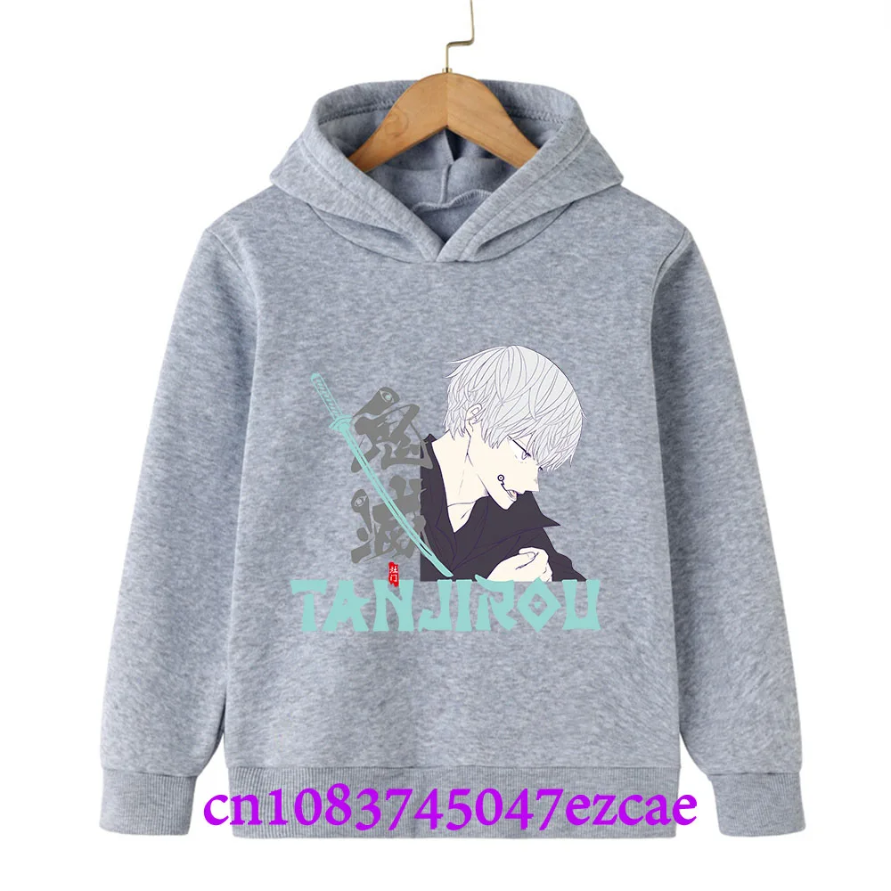 Demon Slayer Spring And Autumn Children Boys And Girls With Hoodie Sweater Top Cartoon Printing Children's Sportswear Coat Baby