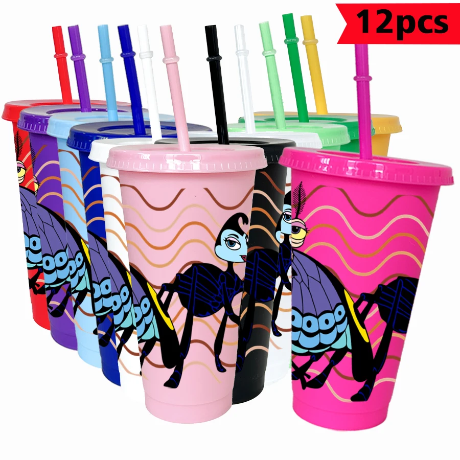 

12pcs/pack Disney Ursula Magic 26oz Multicolor Plastic Water Cup Party Drinkware Birthday/Back to School Gift