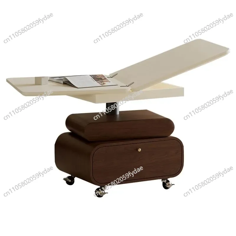 Maker/medieval style movable folding coffee table living room household small apartment coffee table dining table two-in-one