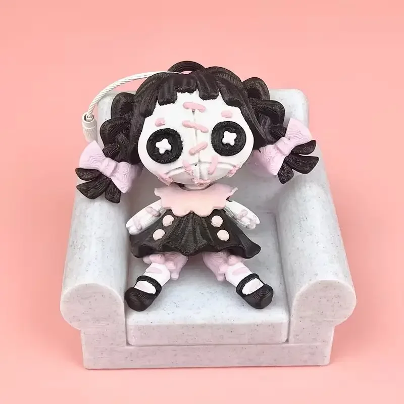 Popular Horror Doll Figurine 3D Printed Full Body Articulated Dark Gothic Style Keychain Pendant Doll