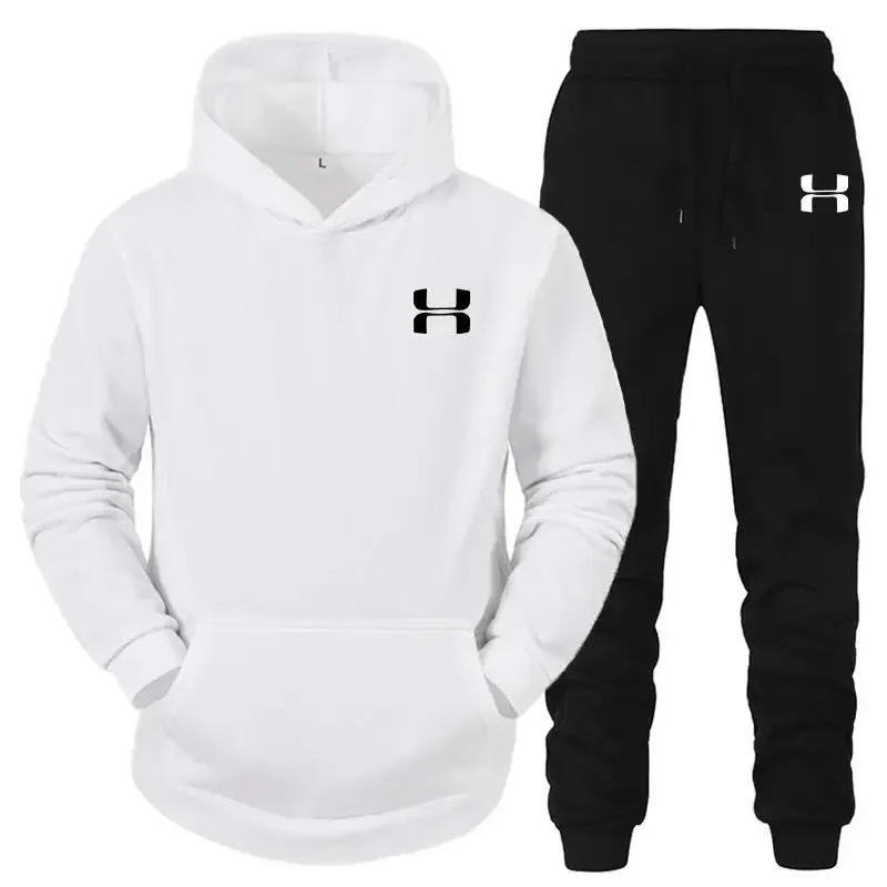 Mens Tracksuit Set Fashion Casual Hooded Sweatshirt Sports Jogging Suit High Quality Print Daily Autumn Winter Commuting Attire