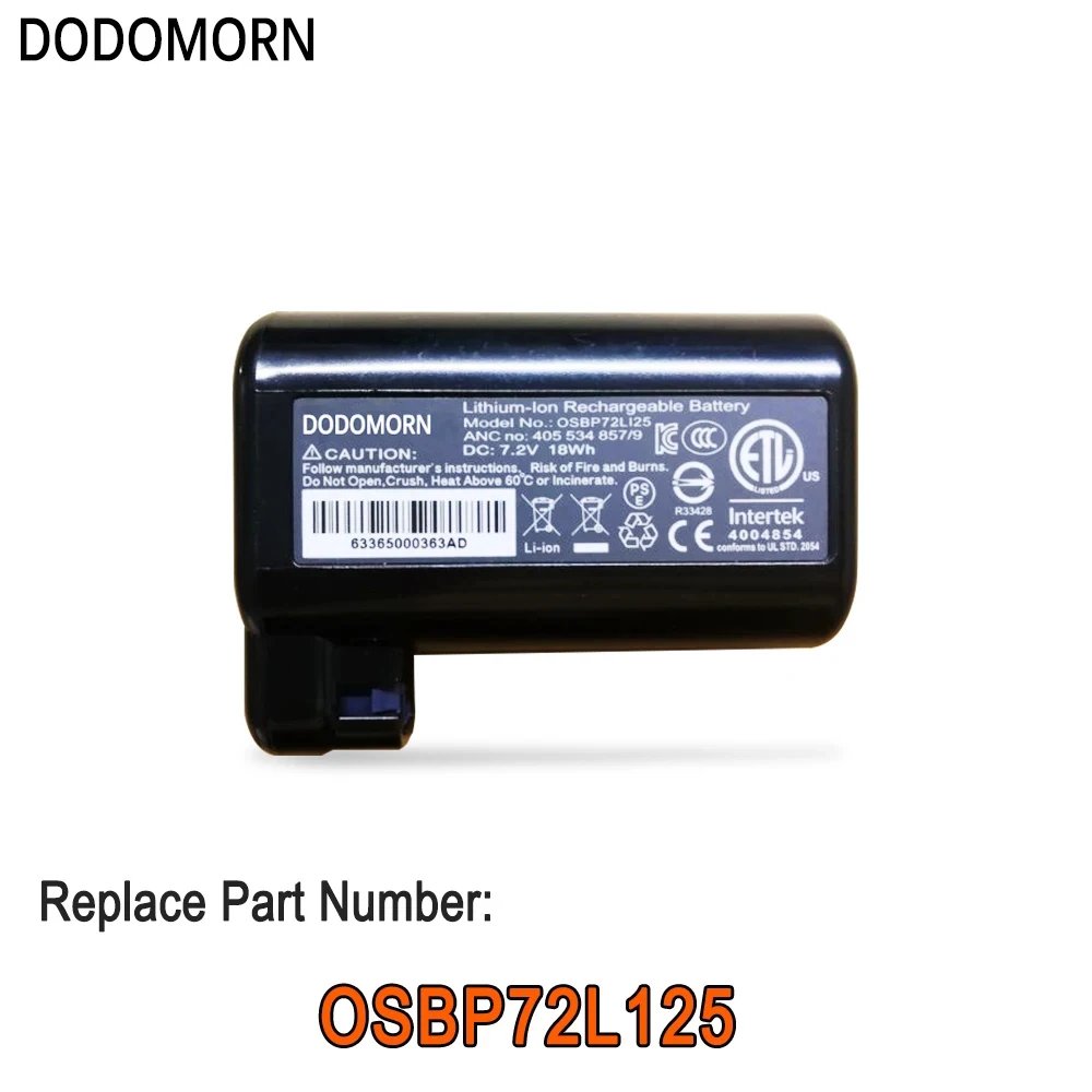 DODOMORN OSBP72L125 High Quality Battery For Electrolux Pure i9 Robot Vacuum Cleaner 7.2V 18Wh  2 Year Warranty