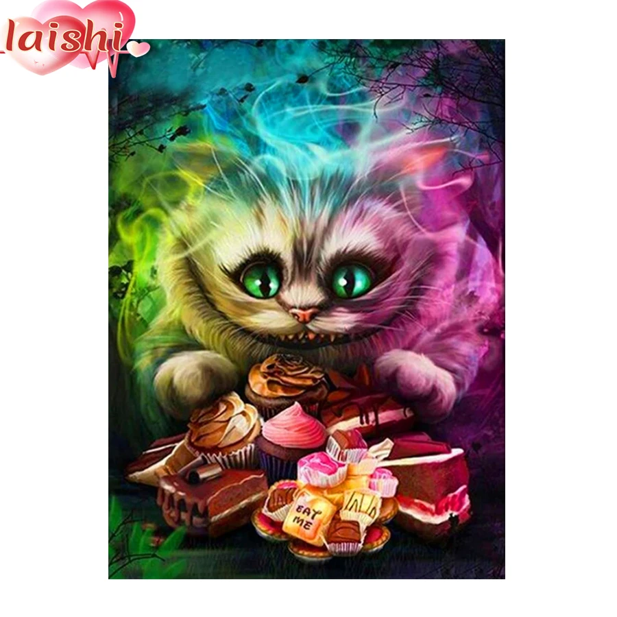 3D Diy Diamond Painting cat animal Art Diamond Picture Mosaic Cross stitch Rhinestones Gift Home 5d Wall art Decoration pictures