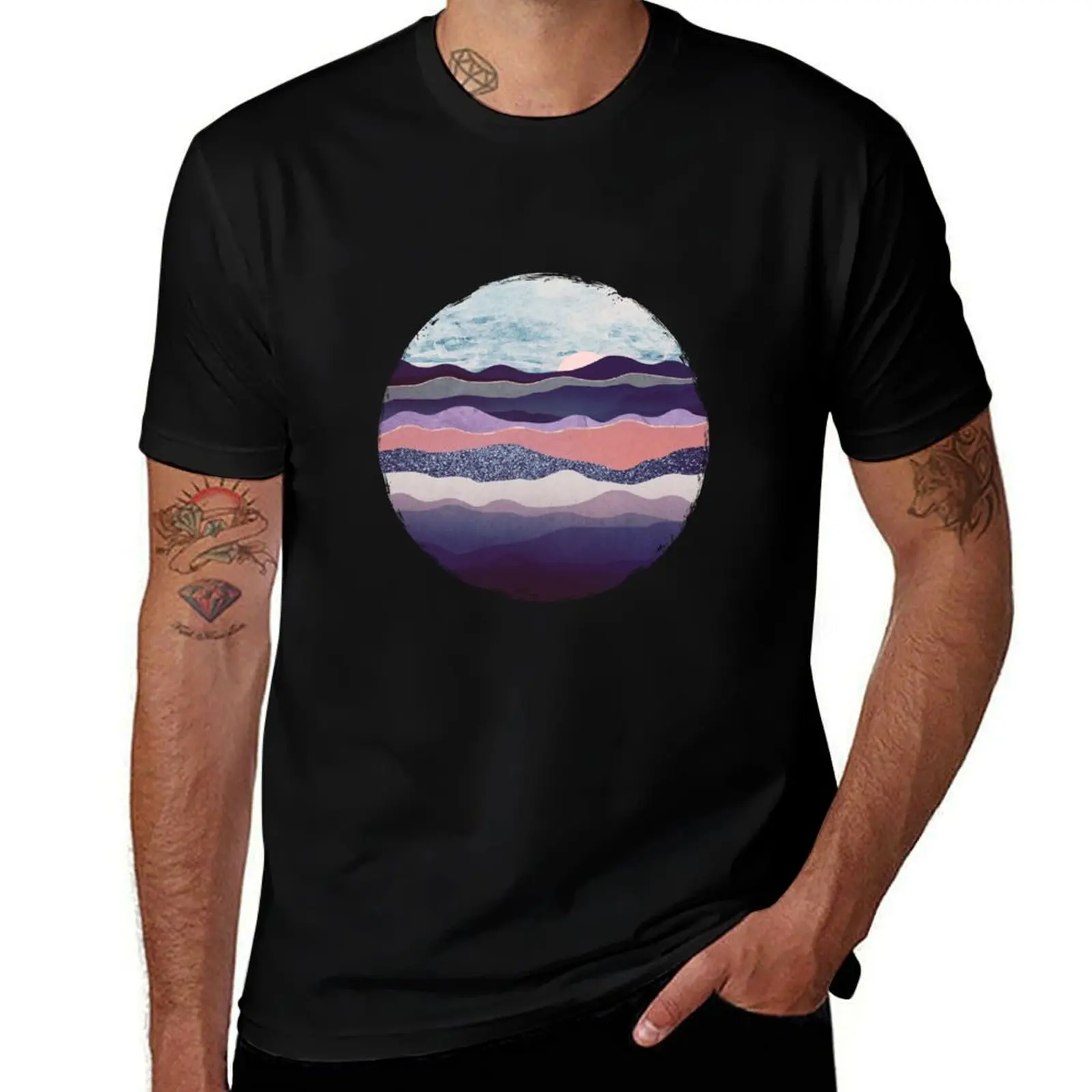 

Winter Mountains T-Shirt blue archive Anime t-shirt graphic tee shirt anime clothes oversized t shirts for men