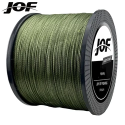 JOF 4x geflochtene 300M 500M 1000M PE-Angelschnur Multifilament glatte Angelschnur zum Angeln Köder Köder Karpfenfisch 10-80LB